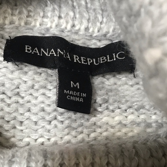 Banana Republic Long Gray Blue Merino Wool Blend, Size Medium - Picture 2 of 8